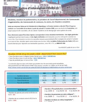 Lettre d’information COVID-19 : 20 octobre 2020