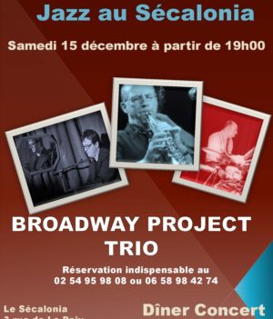 Jazz dîner-concert – 15 décembre // Sécalonia