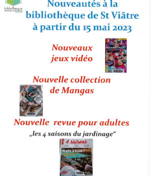 Nouveauté – Bibliothèque / 15 mai