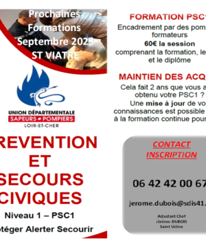 Formation PSC1 – Saint-Viâtre / Session septembre